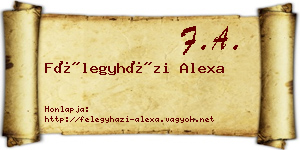 Félegyházi Alexa névjegykártya